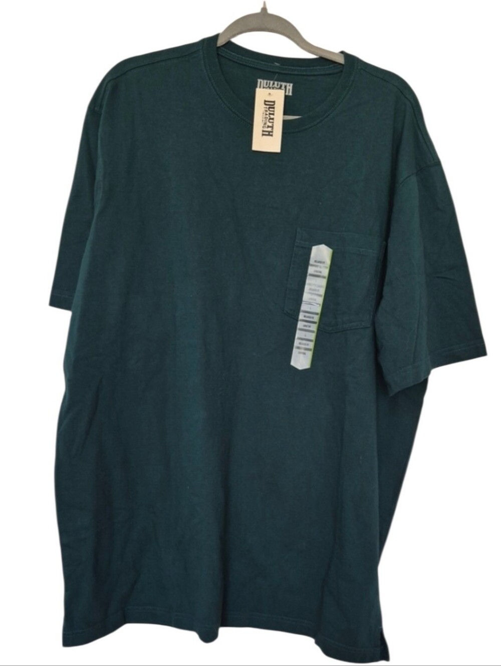 Duluth Trading Longtail T Relaxed Fit Pocket T-Shirt Men's Large Dark Green New